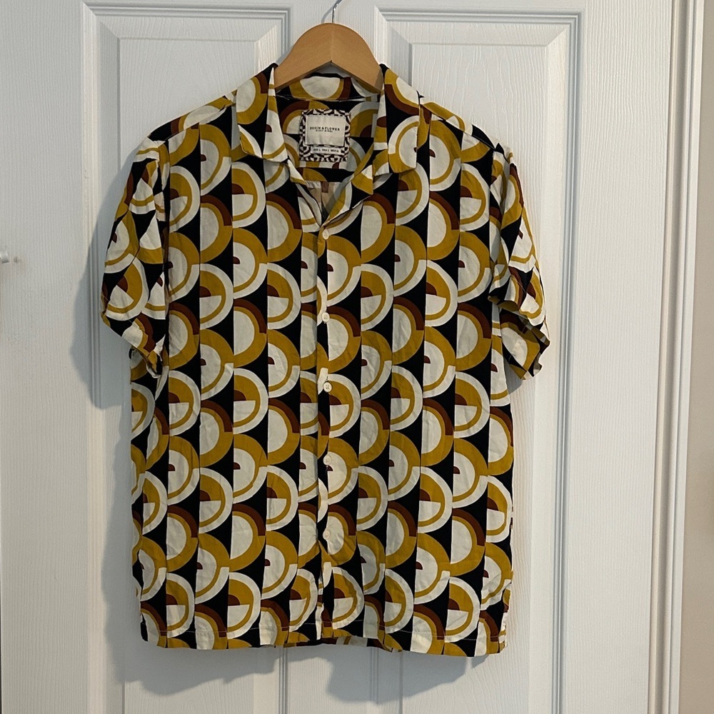 Denim & Flower Ricky Singh Geometric Casual Shirt